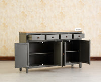 Spain Wooden Large Sideboard Cabinet slate grey 