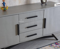 Argentina Solid Wood Three Drawer Two Door Sideboard - Bedside Table - Furniselan Cool-Grey
