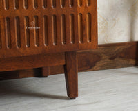 Austria Premium Edition Solid Wood Four-Door TV Cabinet Furniselan Brown Finish