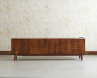 Austria Premium Edition Solid Wood Four-Door TV Cabinet Furniselan Brown Finish