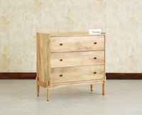 Wellington Solid Wood Chest of Drawer Furniselan-Natural Finish