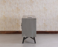 Argentina Solid Wood Three Drawer Two Door Sideboard - Bedside Table - Furniselan Cool-Grey