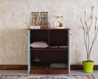 Worli Two Door Multipurpose Wooden Sideboard Cabinet Furniselan-Silt Green