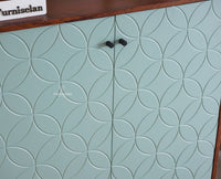 Worli Two Door Multipurpose Wooden Sideboard Cabinet Furniselan-Silt Green