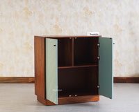 Worli Two Door Multipurpose Wooden Sideboard Cabinet Furniselan-Silt Green