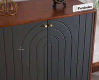 Malabar Two Door Multipurpose Wooden Sideboard Cabinet Furniselan - Slate-Grey