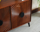 Greece Premium Look Wooden Sideboard Cabinet 2 Doors Furniselan Brown Finish