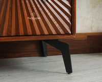 Greece Premium Look Wooden Sideboard Cabinet 2 Doors Furniselan Brown Finish