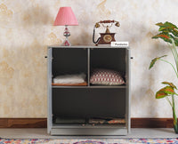 Worli Two Door Multipurpose Wooden Sideboard Cabinet Furniselan - Cool-Grey 