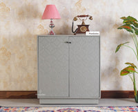 Worli Two Door Multipurpose Wooden Sideboard Cabinet Furniselan - Cool-Grey 