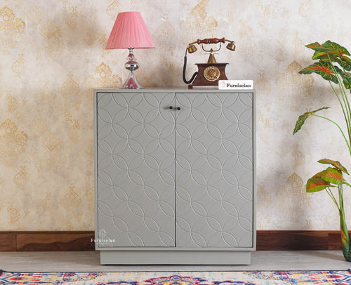 Worli Two Door Multipurpose Wooden Sideboard Cabinet Furniselan - Cool-Grey 