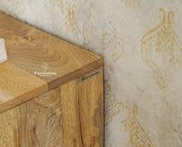 Greece Premium Look Wooden Sideboard Cabinet 2 Doors Furniselan Natural Finish