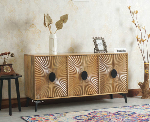 Greece Premium Look Wooden Sideboard Cabinet 3 Doors