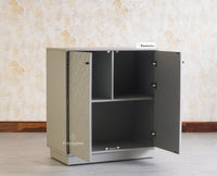 Worli Two Door Multipurpose Wooden Sideboard Cabinet Furniselan - Cool-Grey 