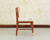 Boston Wooden Backrest Bench Three Seater Brown Finish