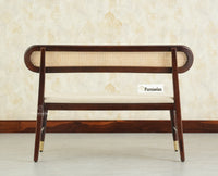 Boston Wooden Backrest Bench Three Seater Grey Finish