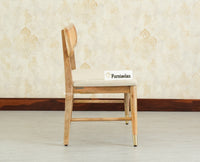 Boston Wooden Backrest Bench Three Seater Natural Finish