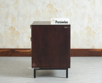 Victoria Wooden Three Drawer Bedside Table Nightstand Furniselan Grey Finish