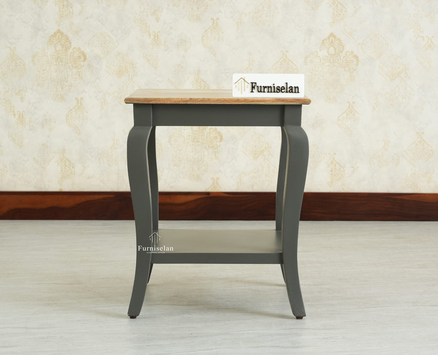 Alexandria Solid Wood End Table - Furniselan Slate Grey