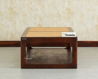 Boston Wooden Riviera Cane Coffee Table Grey Finish
