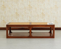 Boston Wooden Riviera Cane Coffee Table Grey Finish