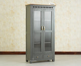 Alexandria Solid Wood Kitchen Crockery Cabinet Two Door Two Drawers Furniselan-Slate grey