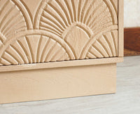 Mayur Wooden Large Sideboard Cabinet-Four Door Furniselan Stoneblast Oak