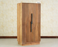 Edinburgh Wooden Two Door Wardrobe Almirah Cabinet Natural Oak Finish
