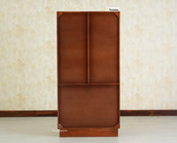 Edinburgh Wooden Two Door Wardrobe Almirah Cabinet - Brown Finish