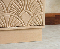 Mayur Wooden Sideboard Cabinet-Two Door Furniselan Stoneblast Oak