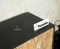 Mayur Wooden Large Sideboard Cabinet-Four Door Furniselan Natural Finish