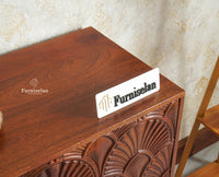 Mayur Wooden Large Sideboard Cabinet-Four Door Furniselan Brown Finish