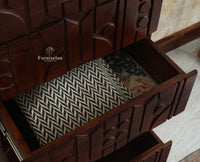 Wilson Solid Wood Five Drawer Chester Furniselan Grey Finish