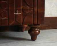 Wilson Solid Wood Five Drawer Chester Furniselan Grey Finish