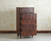 Wilson Solid Wood Five Drawer Chester Furniselan Grey Finish