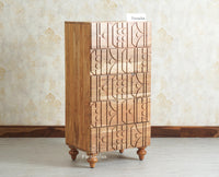 Wilson Solid Wood Five Drawer Chester Furniselan Natural Finish