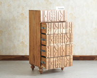 Wilson Solid Wood Five Drawer Chester Furniselan Natural Finish