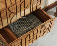 Wilson Solid Wood Five Drawer Chester Furniselan Natural Finish