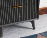 Bengaluru Solid Wood Tall Five Drawer Chest of Drawers - Sideboard - Furniselan - Slate Grey
