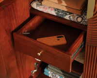 Edinburgh Wooden Two Door Wardrobe Almirah Cabinet - Brown Finish