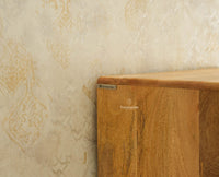 Boston Solid Wood Rattan Cane Single Door Wardrobe - Wardrobes & Cabinets - Furniselan-Natural Finish