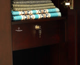 Boston Solid Wood Rattan Cane Single Door Wardrobe - Wardrobes & Cabinets - Furniselan-Grey Finish