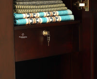 Boston Solid Wood Rattan Cane Single Door Wardrobe - Wardrobes & Cabinets - Furniselan-Grey Finish