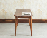 Antilia Wooden Three Seater Dining Bench Furniselan Teak Finish