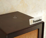 Boston Solid Wood Rattan Cane Single Door Wardrobe - Wardrobes & Cabinets - Furniselan-Grey Finish