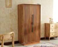 Edinburgh Wooden Two Door Wardrobe Almirah Cabinet Natural Oak Finish