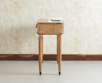 Eiffel Wooden Two Drawer Console Table Furniselan Natural Finish