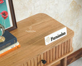 Eiffel Wooden Two Drawer Console Table Furniselan Natural Finish