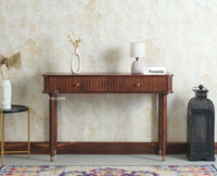 Eiffel Wooden Two Drawer Console Table Furniselan Grey Finish