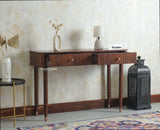 Eiffel Wooden Two Drawer Console Table Furniselan Grey Finish